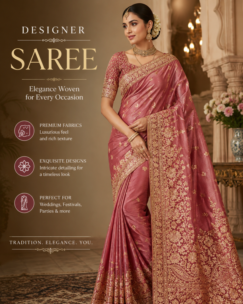 designer saree fabrics